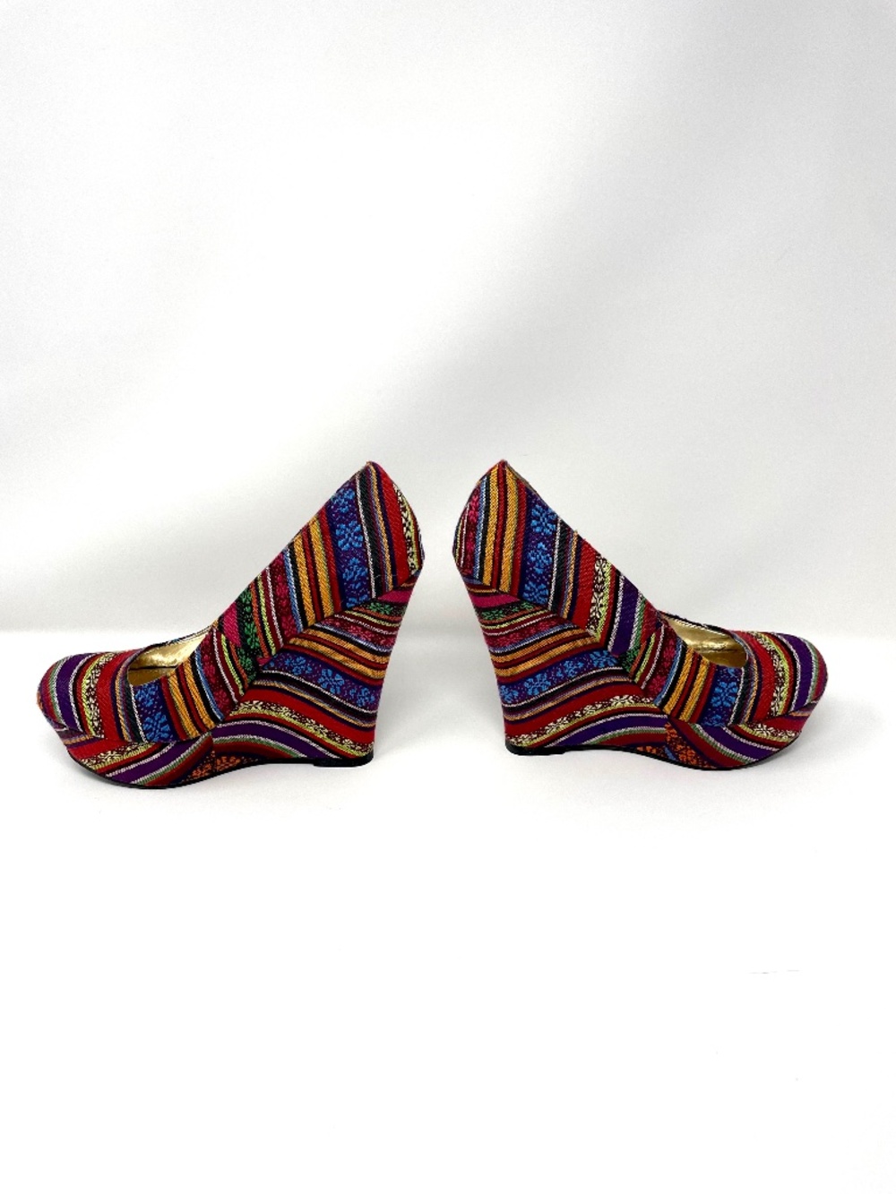 Mossimo Aztec Tribal Wedge Platform Pumps U.S. Size 8
